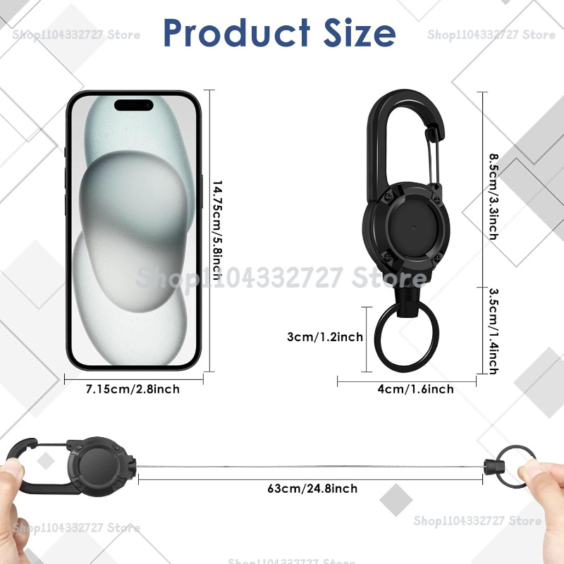 1/2/4pcs Extendable Retractabl - Reel Bag review and price